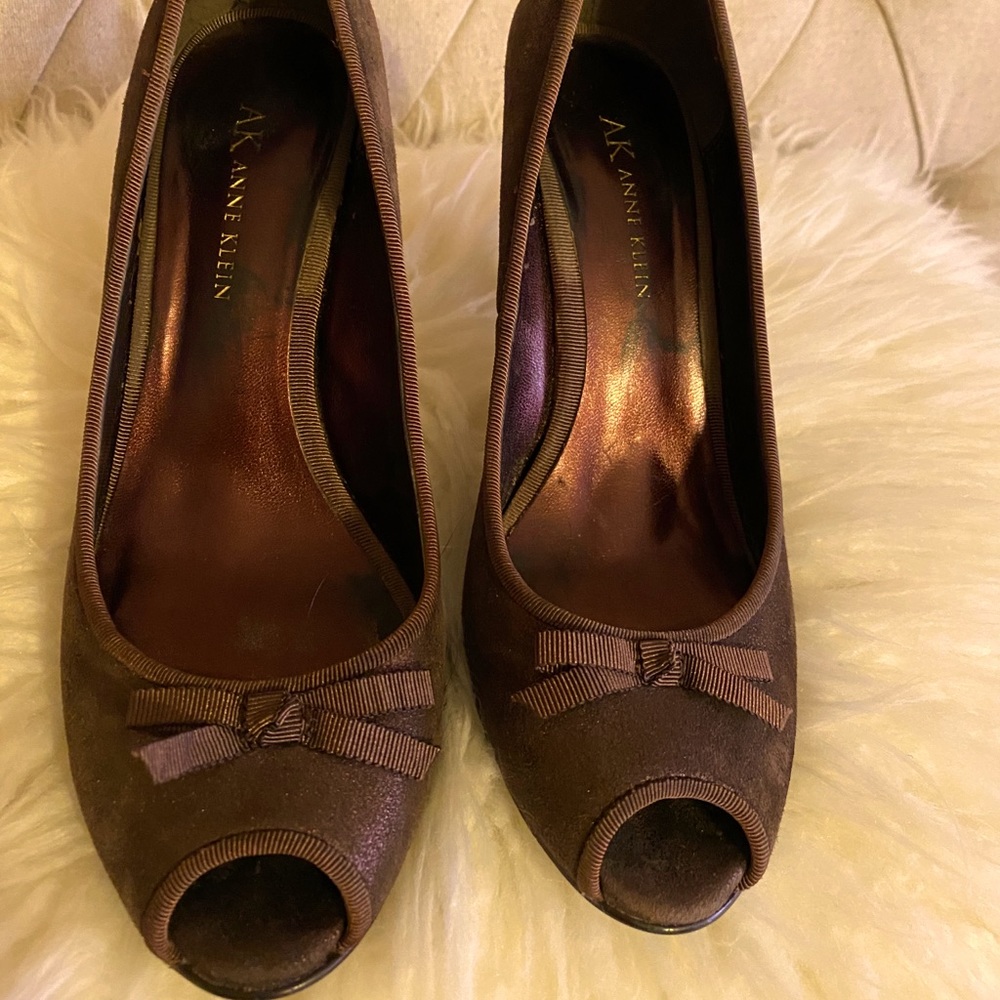 Dark Brown Suede heel